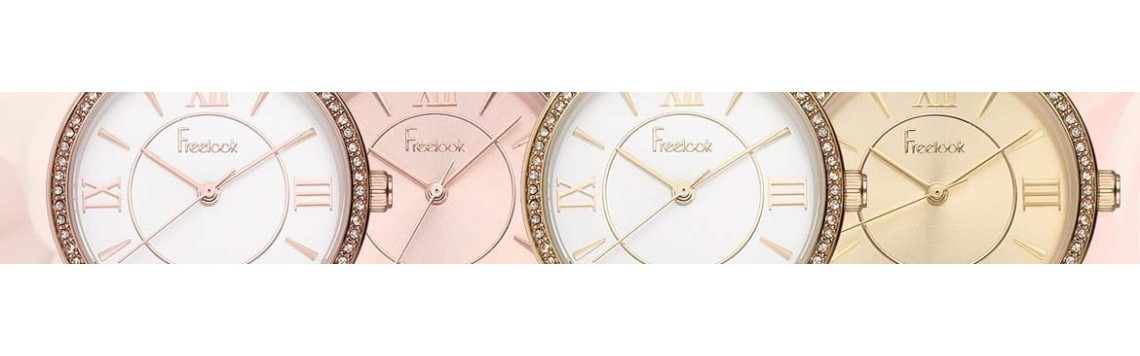 Montres Freelook en acier avec cristaux Swarovski